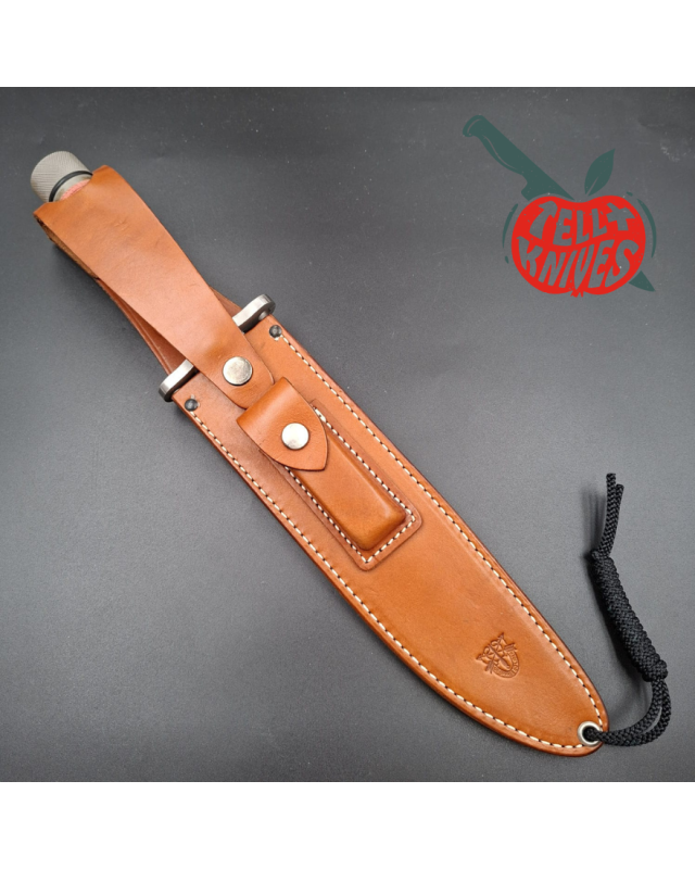 AL MAR Knives 4010 SF-10 Survival knife AUS6 stainless steel tubular handle brown leather sheath