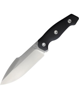 Kunwu StiffyG Satin Finish ASSAB 88 Steel Blade Black Micarta Handle