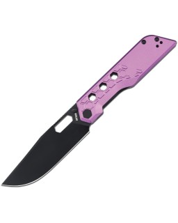 Artisan Beest Linerlock Black PVD Coated AR-RPM9 Stainless Steel Blade Purple Aluminium Handle