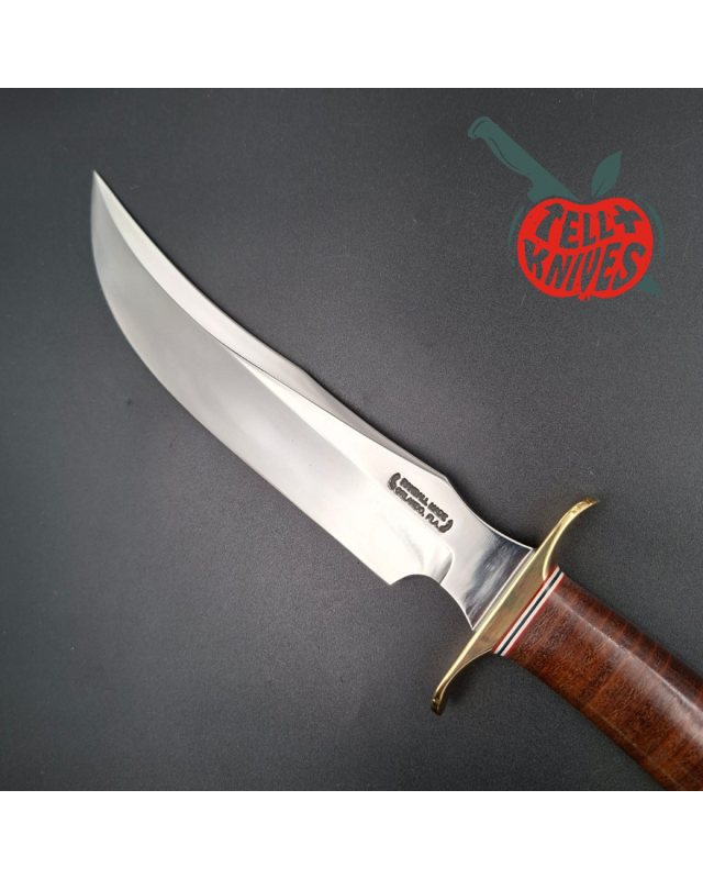 Randall Made Knives 2001 RSK4 4-8 fighter forged carbone steel blade brass hilt stacked leather handle only 384 made