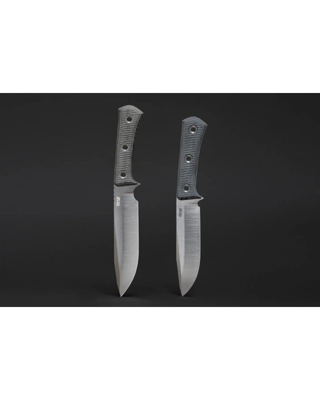 TRC Apocalypse PRIME full tang ELMAX steel Satin Finish Black canvas micarta handle black kydex sheath