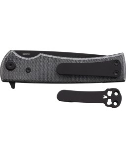 Chaves Knives Liberation Street Linerlock Black PVD Elmax Steel Blade Black Micarta Handle