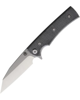 Chaves Knives Sangre Street Linerlock Stonewash Satin Elmax Steel Black Micarta Handle