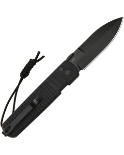 CJRB Locust Button Lock Black PVD AR-RPM9 Stainless Steel Blade Black G10 Handle