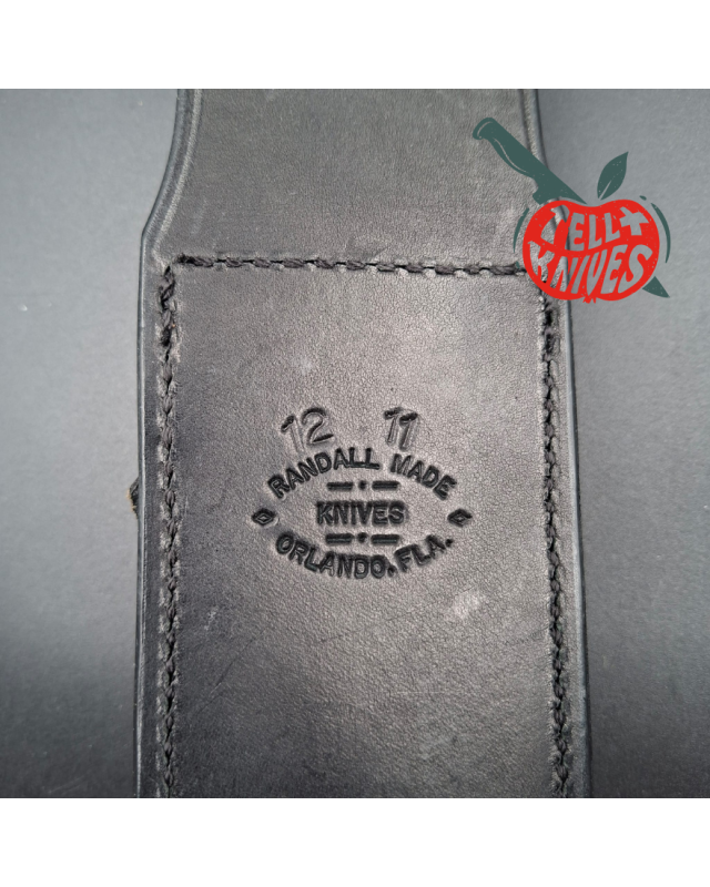 Randall Made Knives Model 12-11 Confederate Bowie forged carbon steel stag handle brass guard and pommel