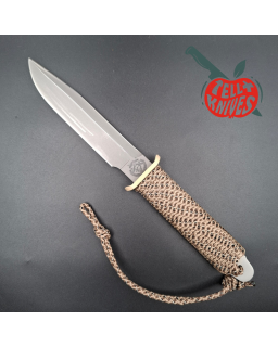 John EK - 1991 Commando Bowie - Operation Desert Shield Edition full tang 440C steel grey coating paracord wrapped handle