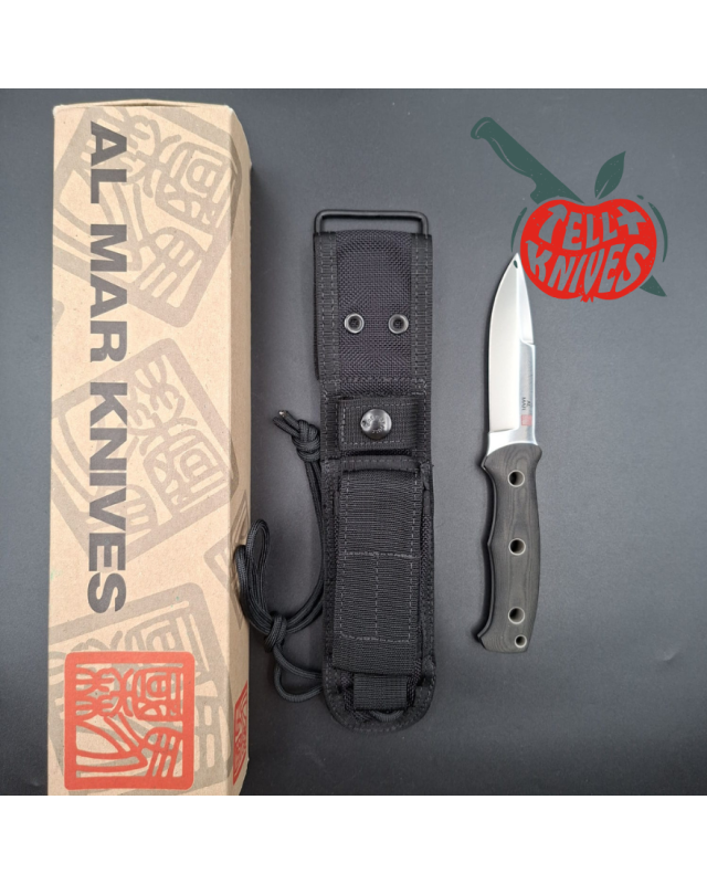 Al Mar Knives Mini SERE Operator SEKI Japan full tang VG-10 stainless steel black micarta handle numbered