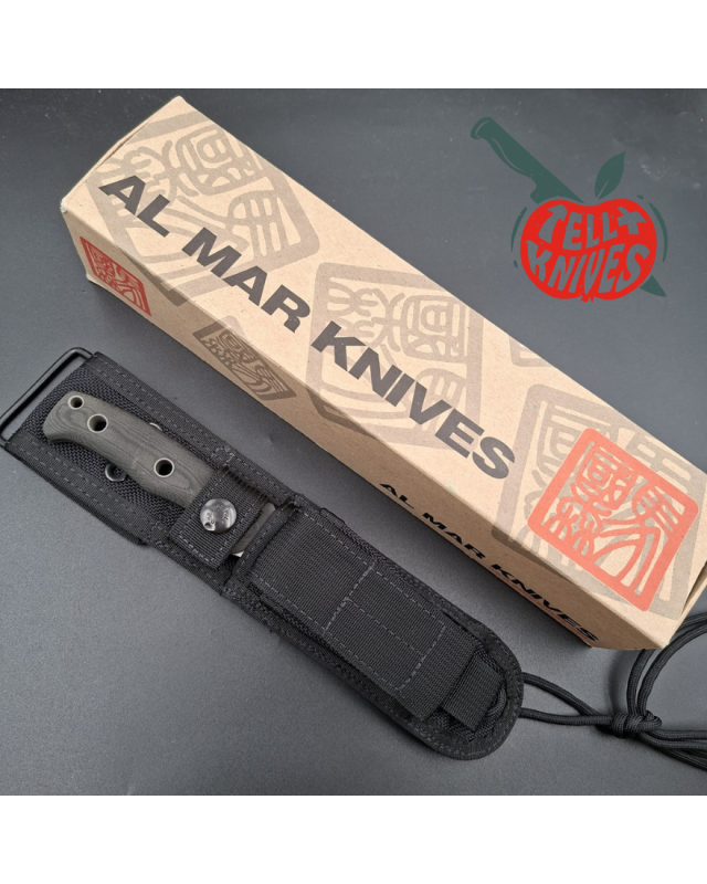 Al Mar Knives Mini SERE Operator SEKI Japan full tang VG-10 stainless steel black micarta handle numbered