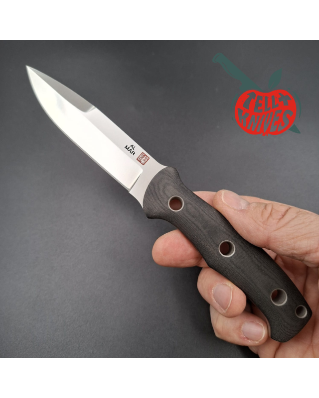 Al Mar Knives Mini SERE Operator SEKI Japan full tang VG-10 stainless steel black micarta handle numbered