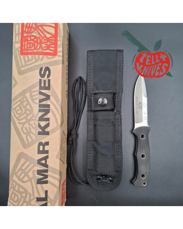 Al Mar Knives FBI Miami Mini SERE Operator SEKI Japan full tang VG-10 stainless steel black micarta handle