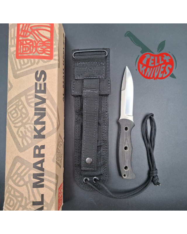 Al Mar Knives FBI Miami Mini SERE Operator SEKI Japan full tang VG-10 stainless steel black micarta handle