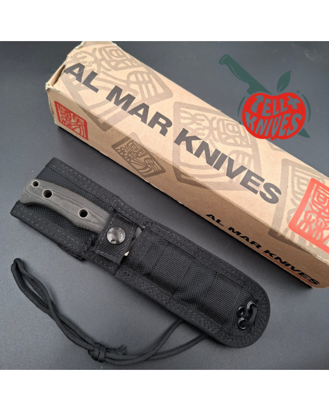 Al Mar Knives FBI Miami Mini SERE Operator SEKI Japan full tang VG-10 stainless steel black micarta handle