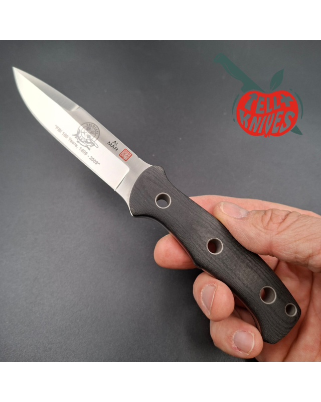 Al Mar Knives FBI Miami Mini SERE Operator SEKI Japan full tang VG-10 stainless steel black micarta handle