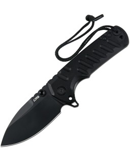 CJRB Tundra Linerlock Black PVD D2 Black G10 Handle