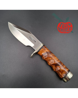 Randall Made Knives Model 19-5 Bushmaster forged stainless steel flammed maple handle nickel silver guard and pommel