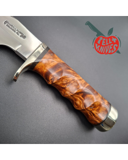 Randall Made Knives Model 19-5 Bushmaster forged stainless steel flammed maple handle nickel silver guard and pommel