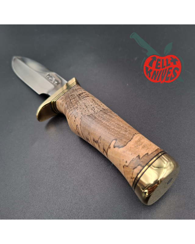 Randall Made Knives 2025 Combat Companion forged stainless steel blade maple wood handle black leather sheath