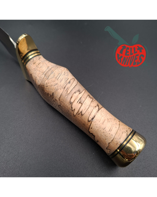 Randall Made Knives 2025 Combat Companion forged stainless steel blade maple wood handle black leather sheath