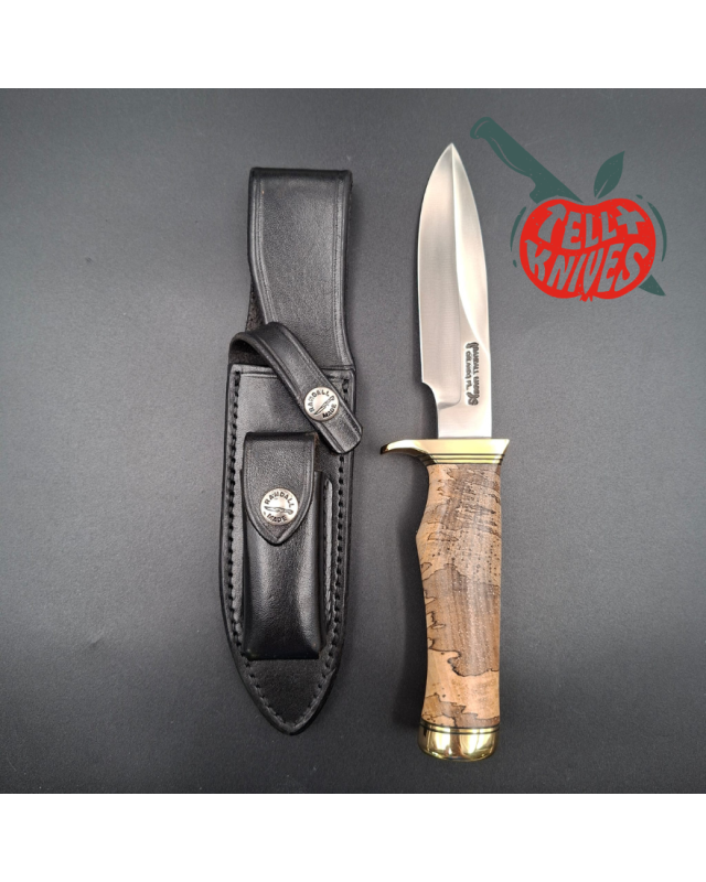Randall Made Knives 2025 Combat Companion forged stainless steel blade maple wood handle black leather sheath