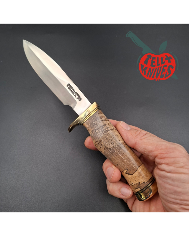 Randall Made Knives 2025 Combat Companion forged stainless steel blade maple wood handle black leather sheath