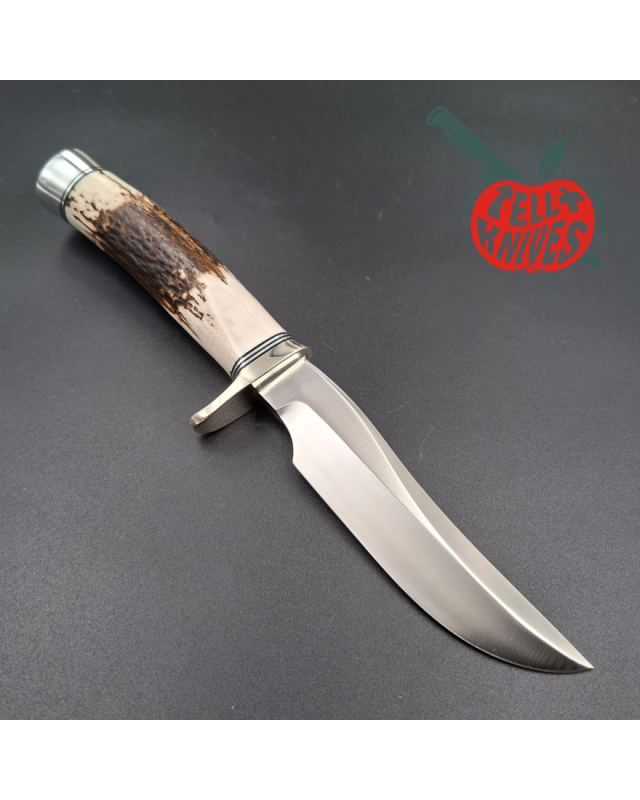 Randall Made Knives Model 3-5 Hunter forged stainless steel stag handle nickel silver guard