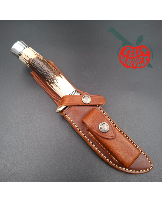 Randall Made Knives Model 3-5 Hunter forged stainless steel stag handle nickel silver guard