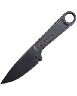 KABAR Blackout Wrench Knife black oxide coated 425HC stainless steel flat ground drop point blade