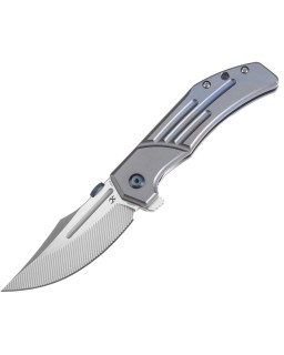Kansept Orion Framelock Satin CPM S35VN Steel Blade Blue Titanium Handle