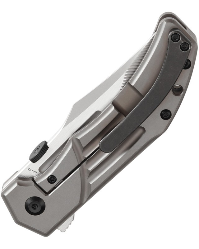 Kansept Orion Framelock Satin CPM S35VN Steel Blade Bronze Titanium Handle