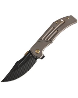 Kansept Orion Framelock Blackwash CPM S35VN Steel Blade Bronze Titanium Handle