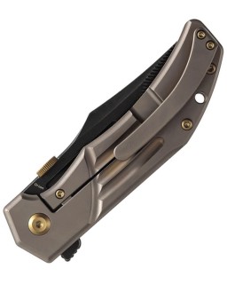 Kansept Orion Framelock Blackwash CPM S35VN Steel Blade Bronze Titanium Handle