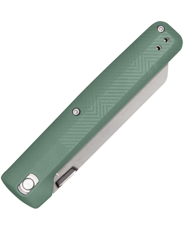 Gerber Tanto Pledge Linerlock Folding Knife Black 7Cr17Mov Steel Lichen Green Handle