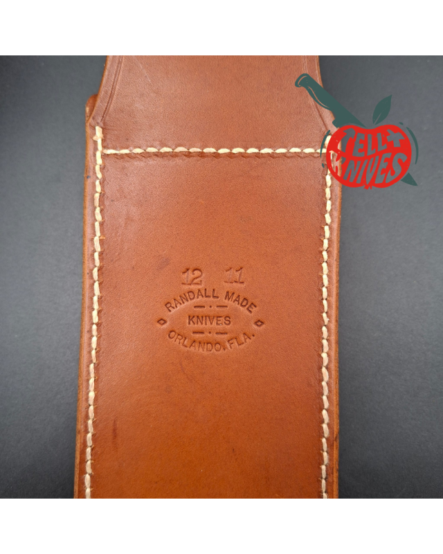 Randall Made Knives 1980ies Model 12-11 Smithsonian Bowie forged carbon steel walnut handle brass guard and pommel