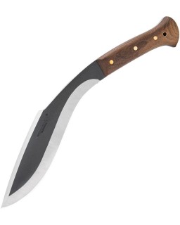United Cutlery Bushmaster Backcountry Kukri 1065HC full tang walnut handle black leather sheath