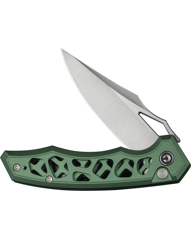 Civivi Anaaki Button Lock Folding Knife Nitro V Black Aluminium Handle