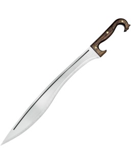 CONDOR Falcata Sword 1075HC carbon steel blade full tang Walnut handle black leather sheath