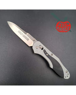 Benchmade 2008 Harley Davidson Osborne S30V steel blade grey aluminium handle