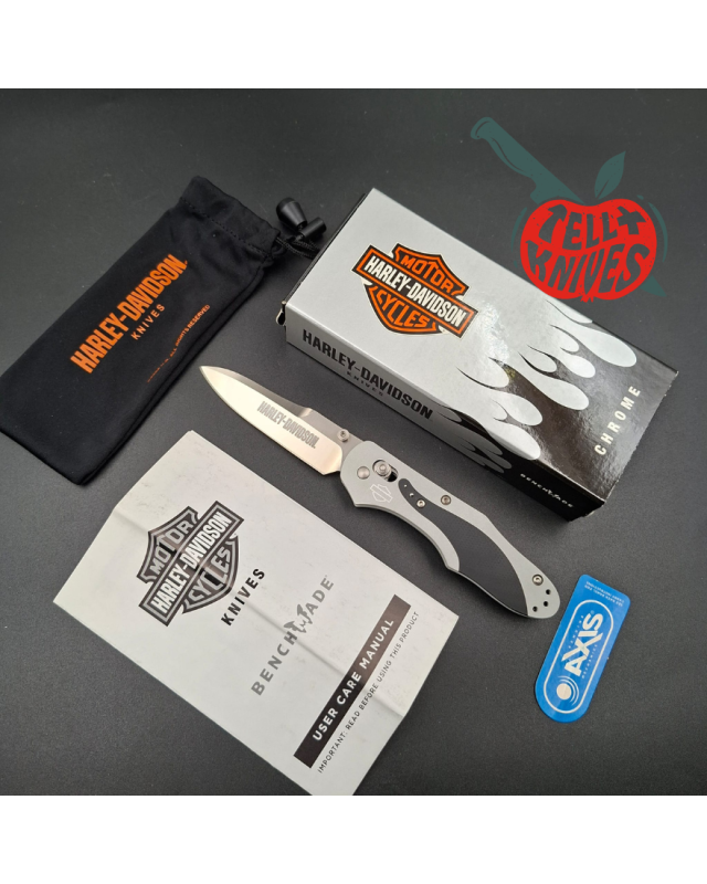 Benchmade 2008 Harley Davidson Osborne S30V steel blade grey aluminium handle