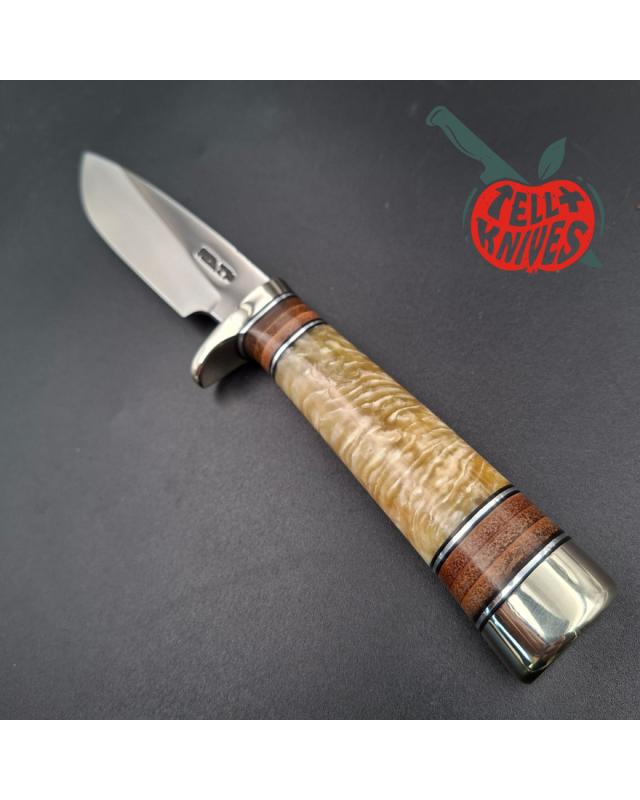 Randall Made Knives Model 26 - 4 Pathfinder carbon steel nickel silver guard and pommel musk ox and stacked leather handle