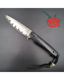 Sergey Shidlovskiy Custom Knives Model LHC full tang forged S390 & N690 steel black micarta handle