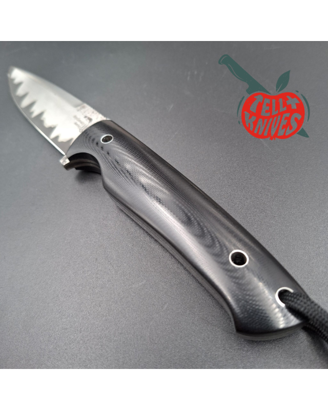 Sergey Shidlovskiy Custom Knives Model LHC full tang forged S390 & N690 steel black micarta handle