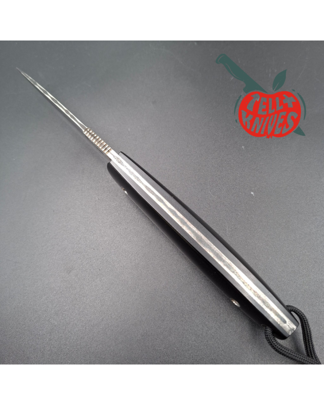 Sergey Shidlovskiy Custom Knives Model LHC full tang forged S390 & N690 steel black micarta handle