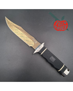 SOG 2008 Monogram Limited Edition 300pces AUS8 stainlesse steel gold TiNi finish blade black Kraton handle