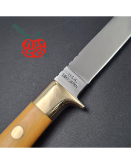 AL MAR Knives 1979 Fisher 5003 fixed blade AUS-6 stainess steel miror finish paper micarta handle