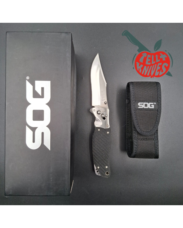 SOG 2006 TomCat 3.0 20th Anniversary VG-10 steel Kraton handle with pouch and box