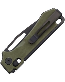 Real Steel Vis Crossbar Sandvik Folding Knife  12C27 Steel Blue G10 Handle