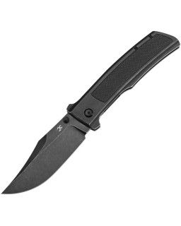 Kansept Bison Framelock Blackwash CPM S35VN Steel Blade Black Stonewash Titanium Handle
