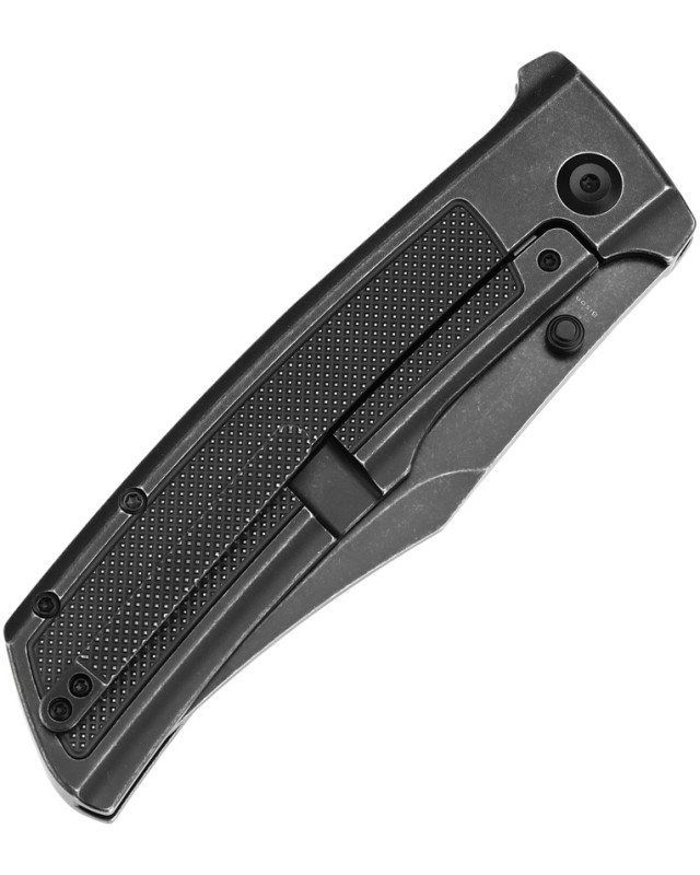 Kansept Bison Framelock Blackwash CPM S35VN Steel Blade Black Stonewash Titanium Handle