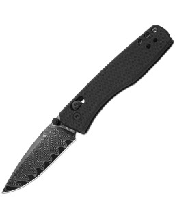 Kizer Aegis Clutch Lock Damascus Steel Blade Black G10 Handle