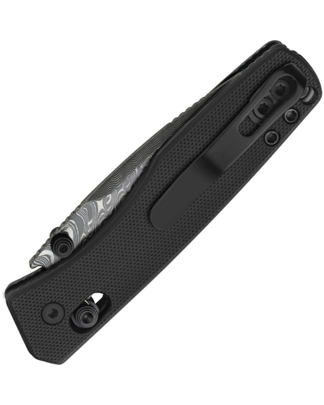 Kizer Aegis Clutch Lock Damascus Steel Blade Black G10 Handle